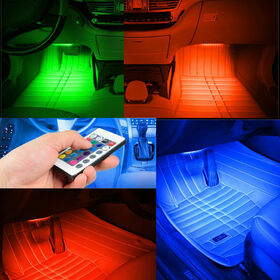 OŚWIETLENIE LED Do Samochodu + PILOT RGB 4 paski 