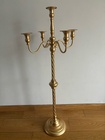 Złoty metalowy świecznik 88cm wys. Sziqiqi 5 ramienny (3)